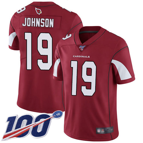 Arizona Cardinals Limited Red Men KeeSean Johnson Home Jersey NFL Football #19 100th Season Vapor Untouchable->arizona cardinals->NFL Jersey
